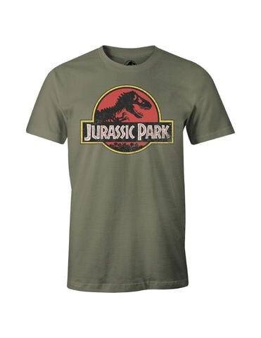 T-shirt Homme -  Jurassic Park : Logo - Kaki Taille L
